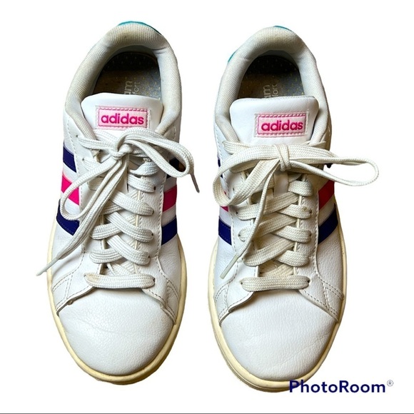 Adidas Grand Court Leather Sneakers Size 7 - Picture 2 of 9